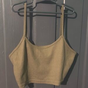 Tan cropped tank top